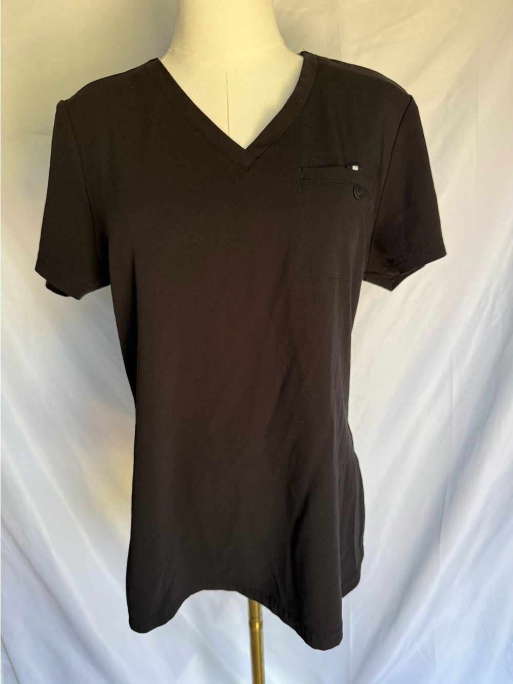 Koi Next Gen Black V-Neck Short Sleeve Scrub Top - Size Small